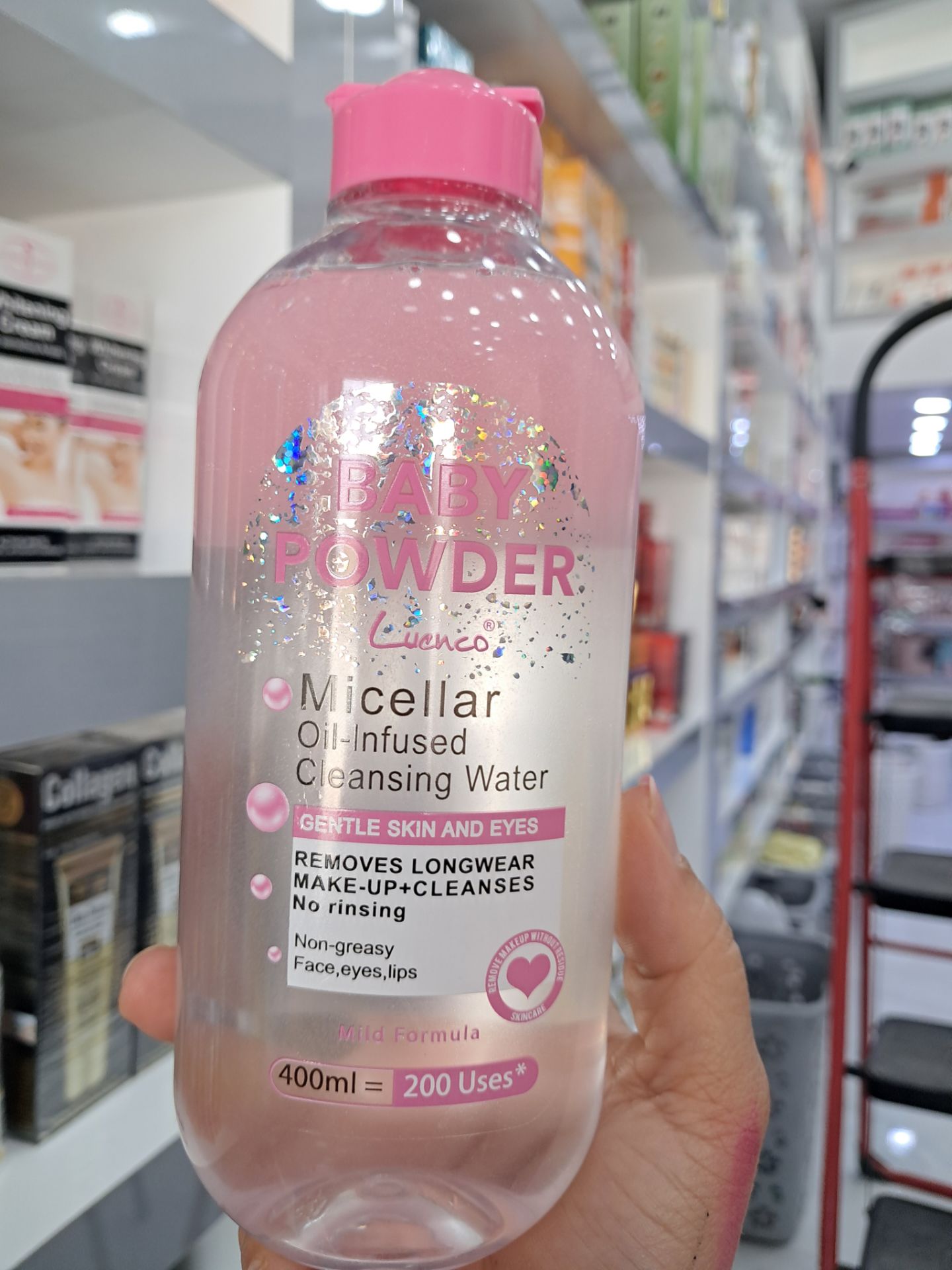 میسلار واتر و آرایش پاکن دوفاز Baby powder    مناسب چشم و صورت