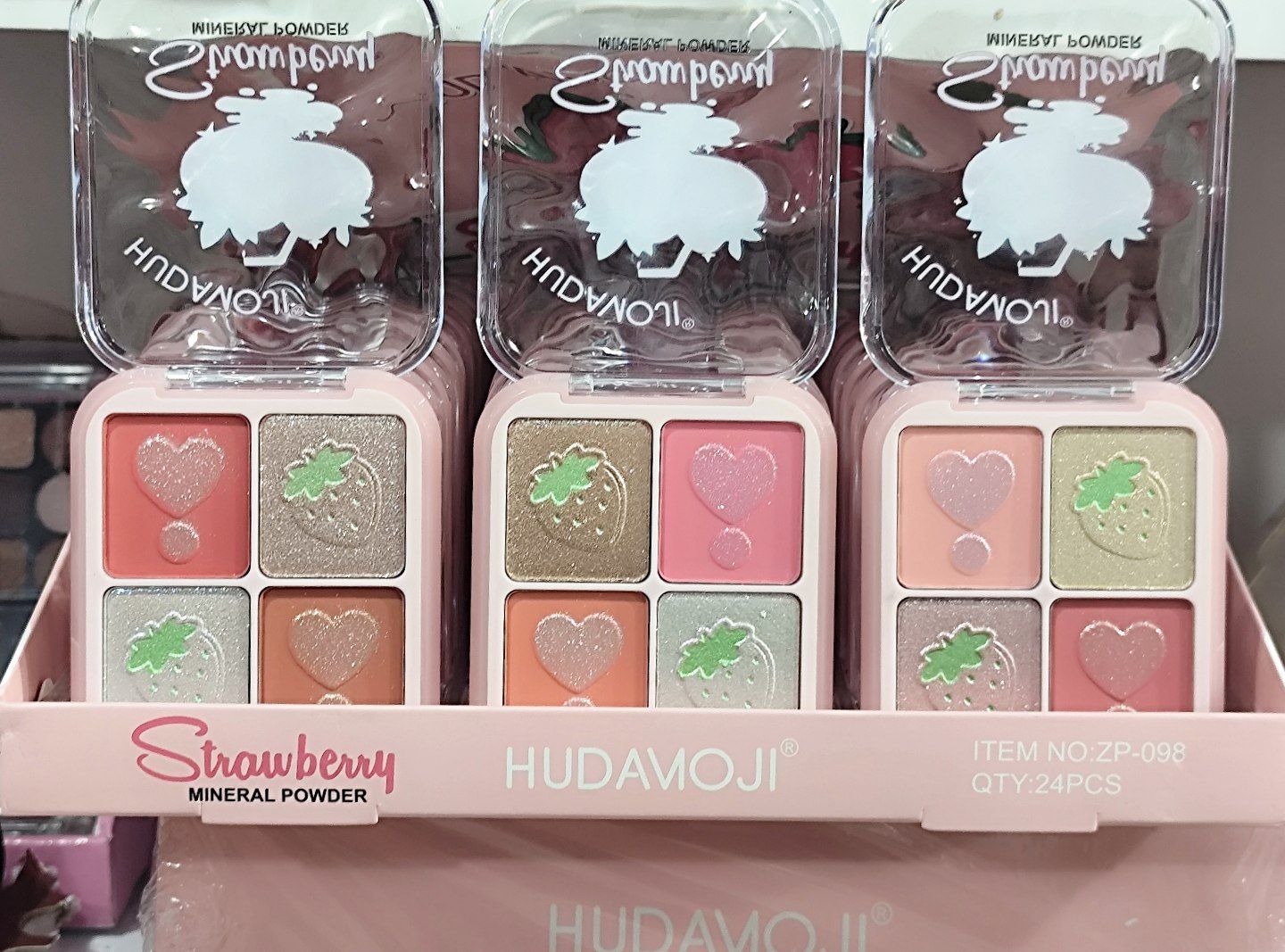 رژگونه و هایلایتر چهارتایی  HUDAMOJI